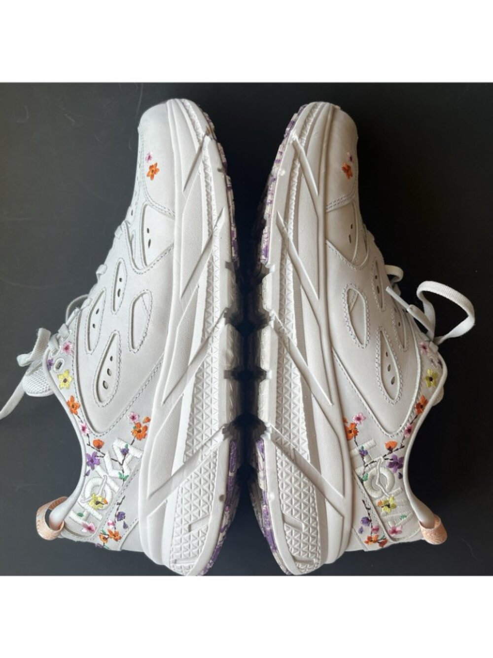 Hoka One One U Clifton L BP Womens Sneakers Size 12 Floral Embroidery White - Picture 9 of 16